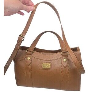 Frye & Co Cognac Crossbody Handbag, Shoulder strap Non-Leather Brown Purse